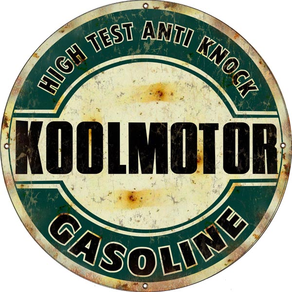 Koolmotor Gasoline Vintage Style Metal Sign 30 x 30
