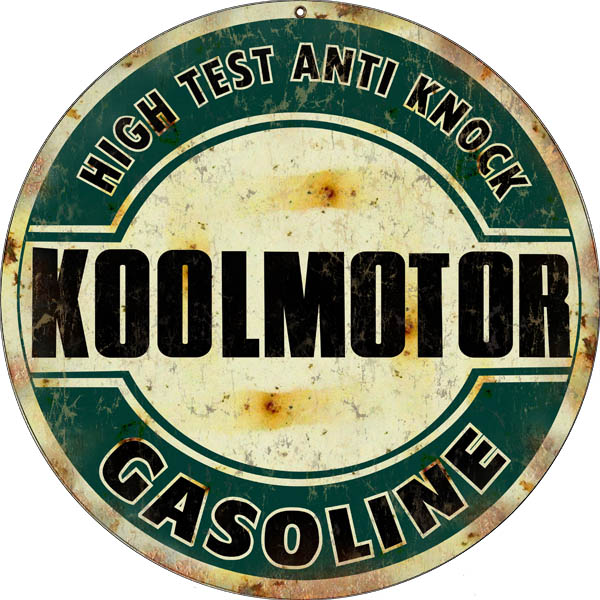 Koolmotor Gasoline Vintage Style Metal Sign 14 x 14
