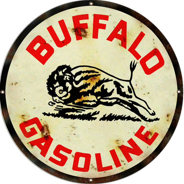 Buffalo Gasoline Vintage Style Metal Sign 30 x 30