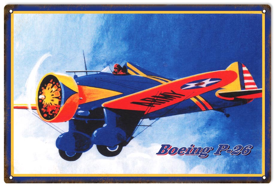 Boeing P-26 Peashooter 12×18