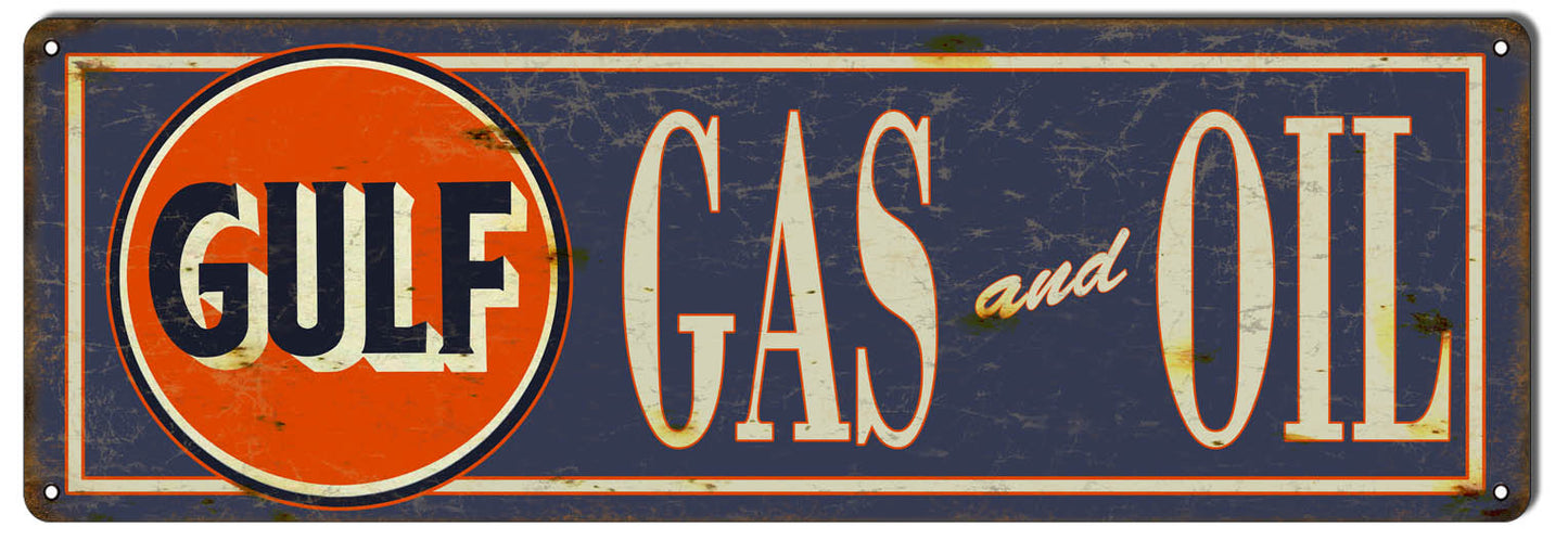 Gulf Gas & Oil 6″ x 18″