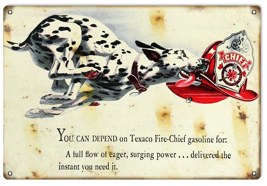 Texaco Fire-Chief gasoline Vintage Style Metal Sign 12 x 18