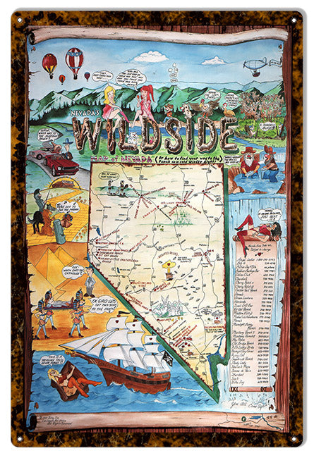 Nevadas States Wild-side 12×18