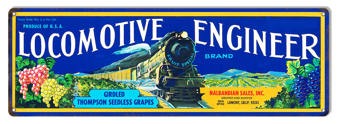Locomotive Engineer Seedless Grapes 6×18