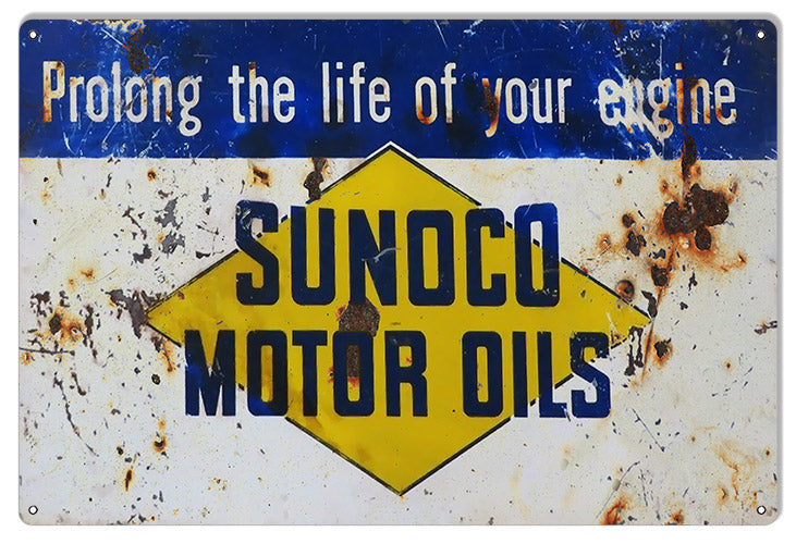 Prolong Your Engine Sunoco Motor Oil 12x18