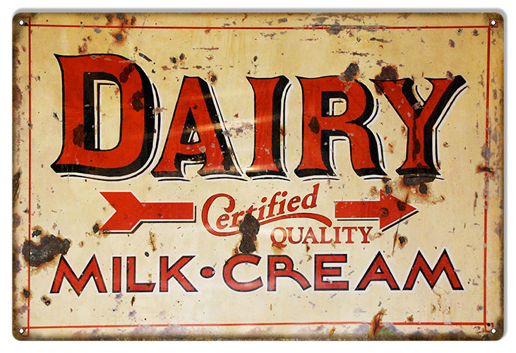 Dairy Certified Quality Milk Cream 12x18