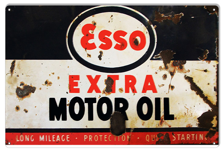 Esso Extra Motor Oil Gas Station Vintage Style Metal Sign 12 x 18