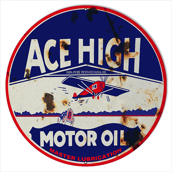 Ace High Motor Oil 24 x 24