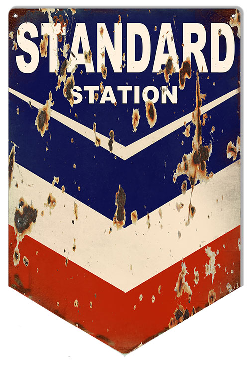 Standard Chevron Motor Oil 12x18
