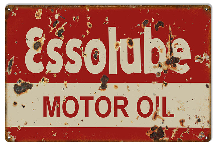 Essolube Motor Oil Vintage Style Metal Sign 16 x 24
