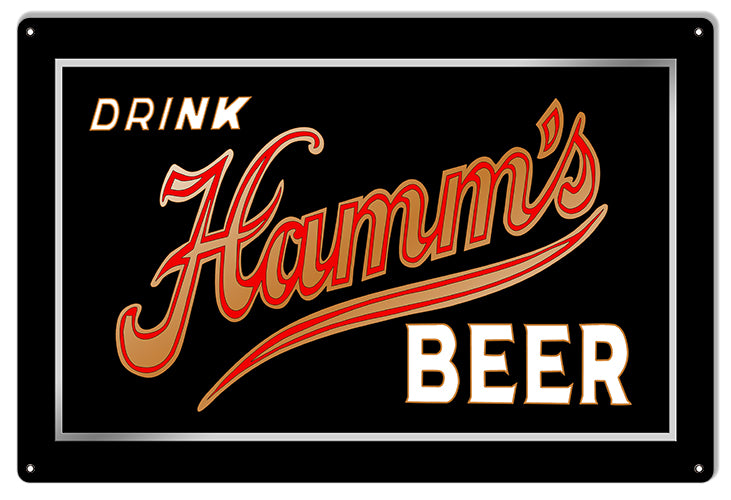 Black Drink Hamms Beer 12x18