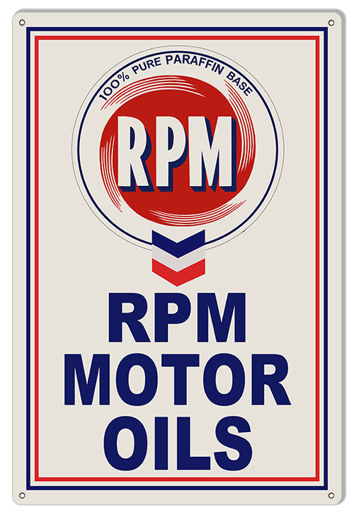 RPM Motor Oil 12x18