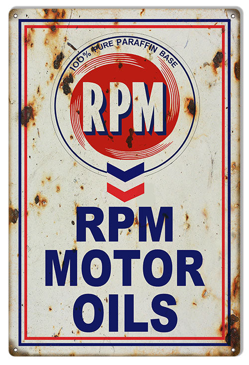 RPM Motor Oils 12x18