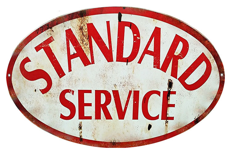 Standard Service Motor Oil Vintage Style Metal Sign 11 × 18
