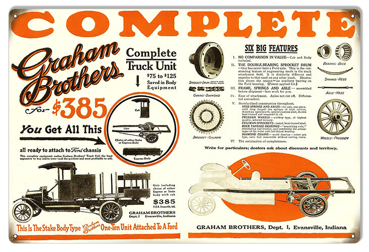 Graham Brothers Ford 12″x18″