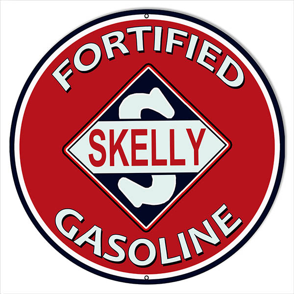 Skelly Fortified Gasoline Motor Oil Vintage Style Metal Sign 18 x 18