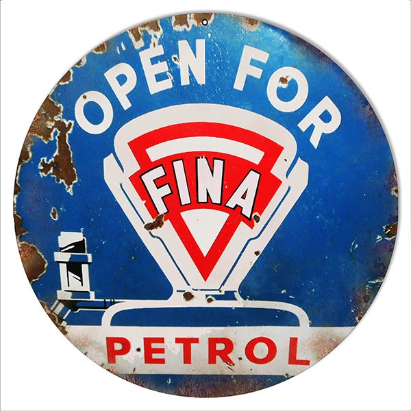Open Fina Petrol Motor Oil 14 x 14