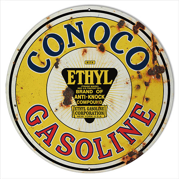 Conoco Gasoline Motor Oil Vintage Style Metal Sign 18 x 18