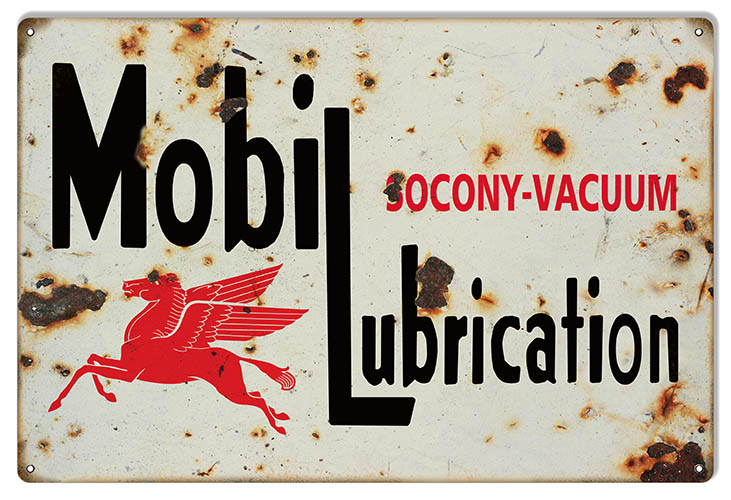 Socony Vacuum Mobil Motor Oil Vintage Style Metal Sign 16 × 24