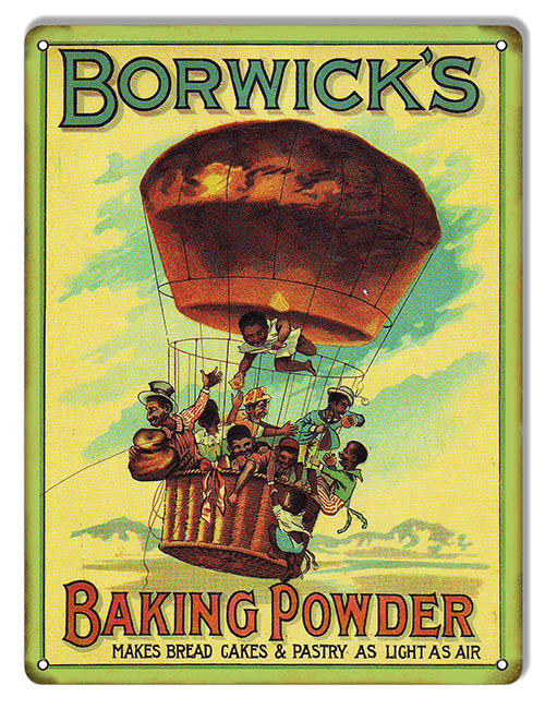 Borwicks Baking Powder Country Vintage Style Metal Sign 9 × 12