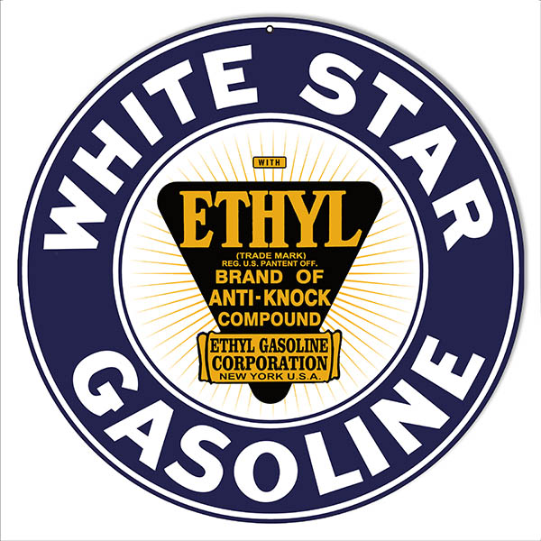 White Star Gasoline Motor Oil Vintage Style Metal Sign 14 x 14