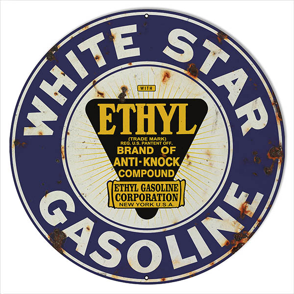 White Star Gasoline Motor Oil Vintage Style Metal Sign 18 x 18