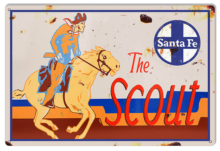 The Scout Santa Fe Railroad 12×18