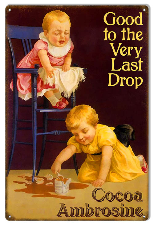 Cocoa Ambrosine Good To Last Drop Country 12×18