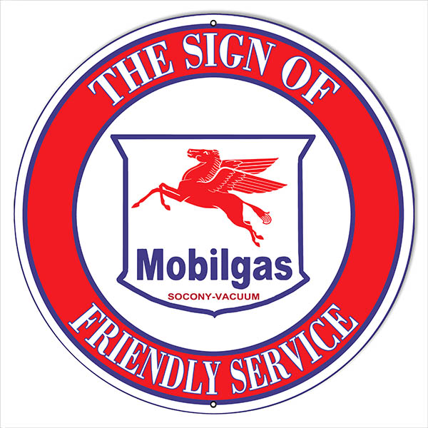 Mobil-gas Vintage Style Metal Sign 18 x 18