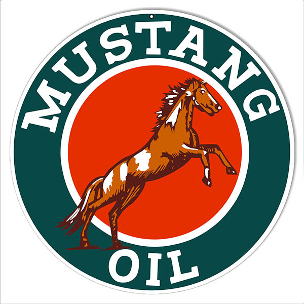 Green And Red Mustang Motor Oil 14 x 14