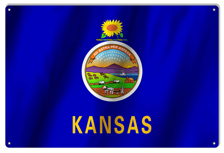 Kansas State Flag 12×18