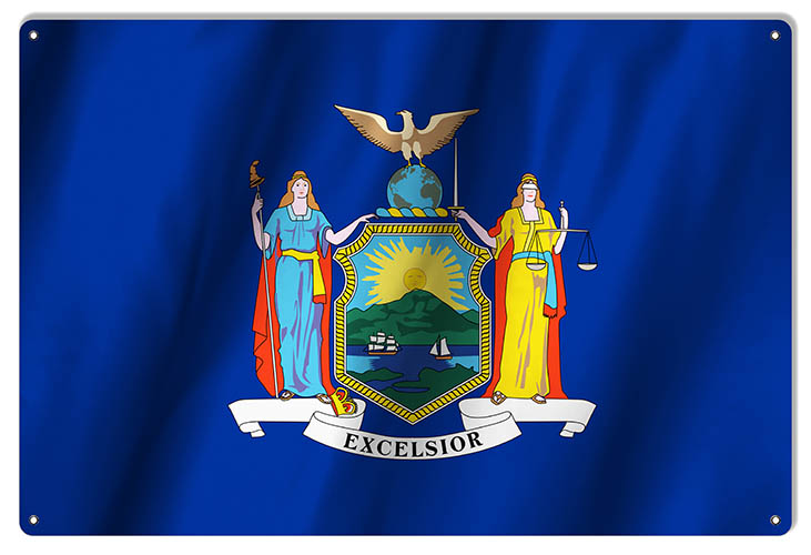 New York State Flag 12×18