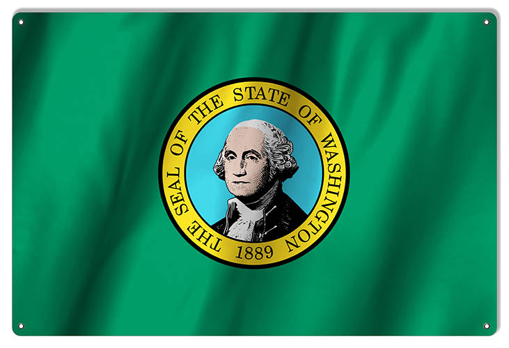 Washington State Flag 12×18