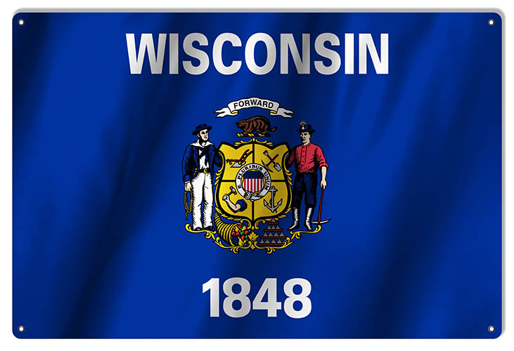 Wisconsin State Flag 12×18