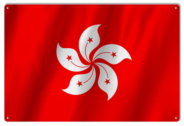 Hong Kong International Flag. 12×18