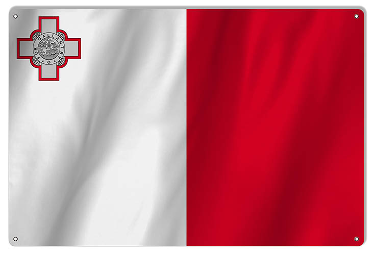 Malta International Flag. 12×18