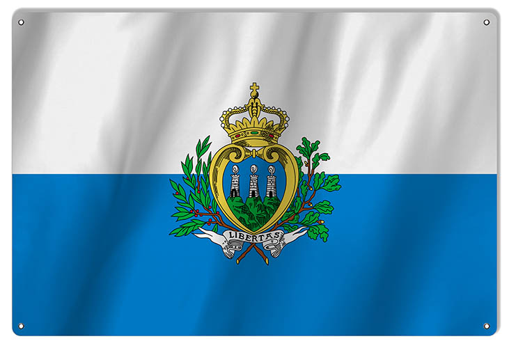 San Marino International Flag. 12×18