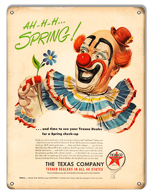 Ah..h..h Spring Texaco Motor Oil 9×12