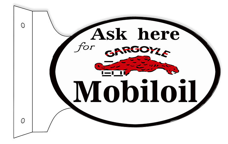 Ask Here Gargoyle Mobiloil Gasoline Double Sided Flange 12×18