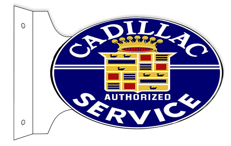 Cadillac Service Double Sided Service Station Flange 12×18