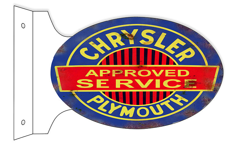 Chrysler Approved Service Plymouth Double Sided Flange 12×18