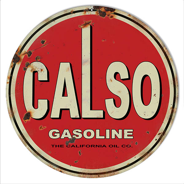 Calso Gasoline Motor Oil Vintage Style Metal Sign 14 x 14