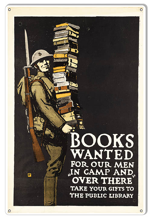 Books Wanted Military 12×18