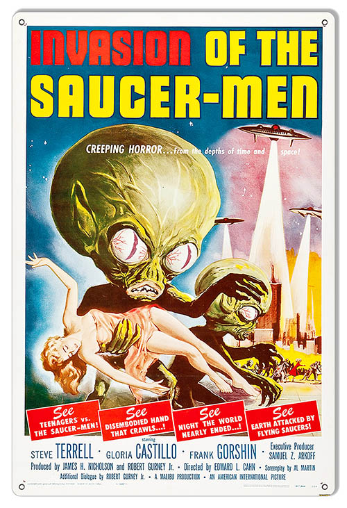 Invasion Of The Saucer Men Horror 12×18
