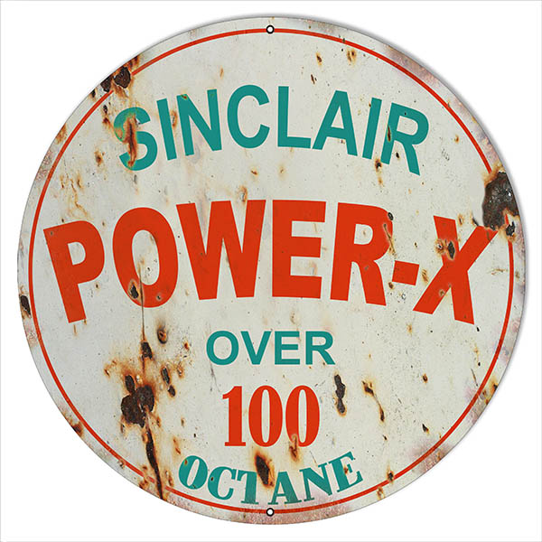 Sinclair Power-X Motor Oil Vintage Style Metal Sign 24 x 24