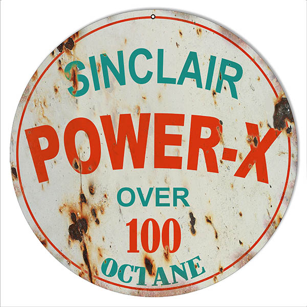 Sinclair Power-X Motor Oil Vintage Style Metal Sign 14 x 14