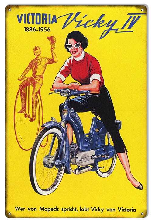 Vicky IV 1886-1956 Moped Bicycle 12x18