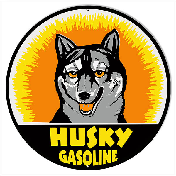 Husky Gasoline Vintage Style Metal Sign 18 x 18