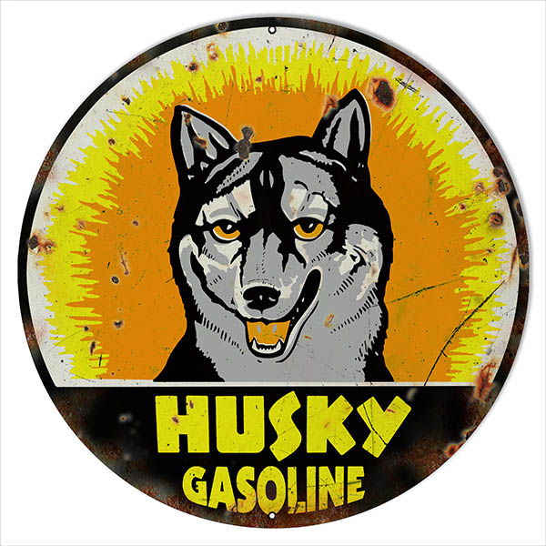 Husky Gasoline Vintage Style Metal Sign 24 x 24