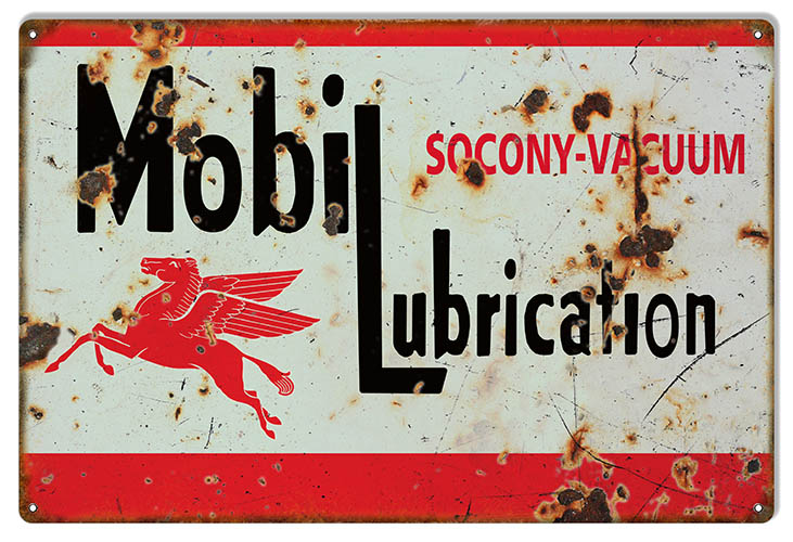 Socony Vacuum Mobil Oil Vintage Style Metal Sign 16 × 24